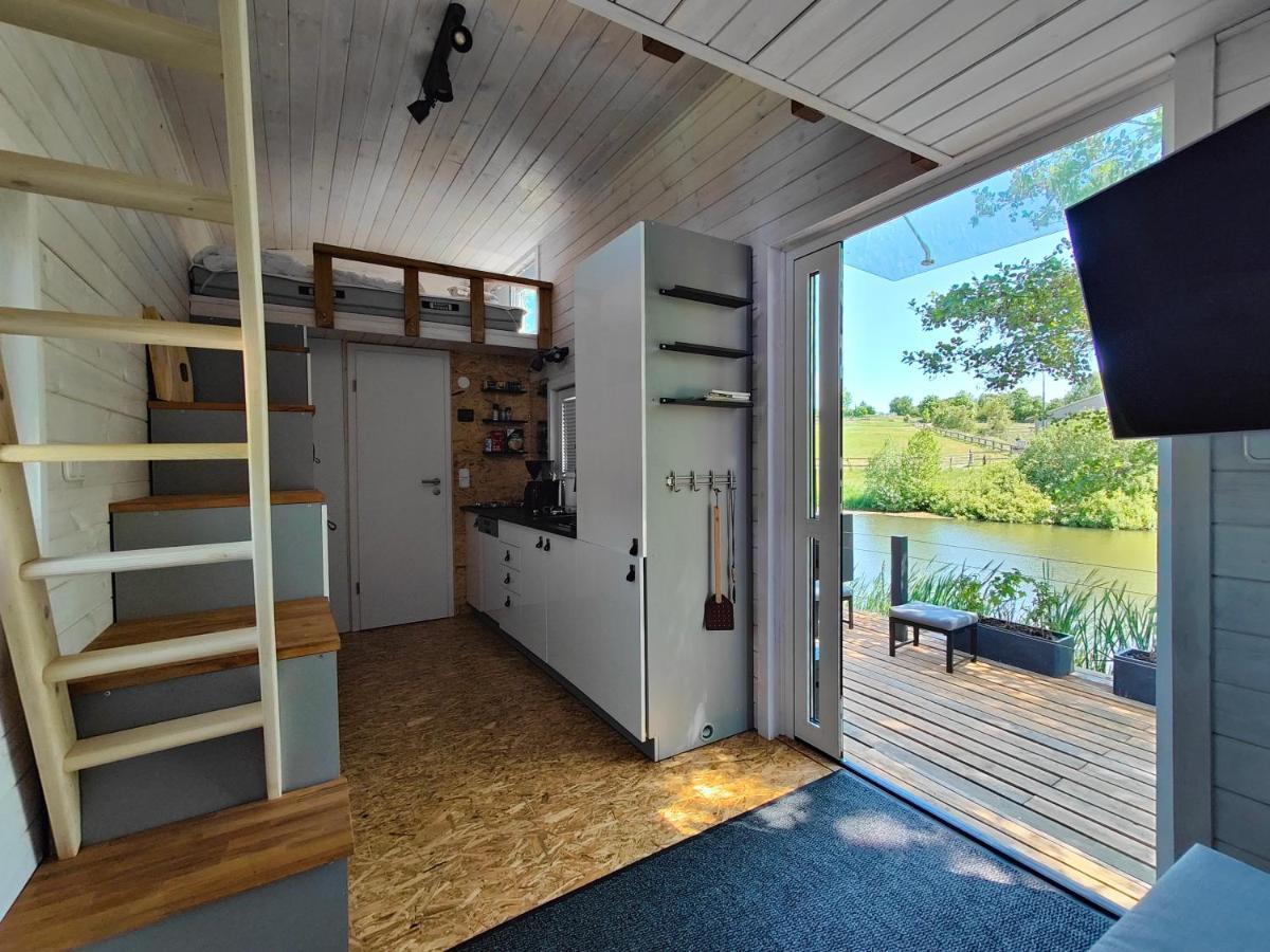 Tinyhousebeidresden 1 - Direkt Am Naturteich - Naehe Saechsische Schweiz, Dresden Großharthau Dış mekan fotoğraf